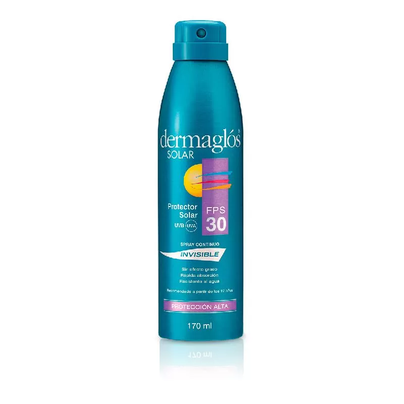 Protector solar con FPS 30 en Spray invisible Dermaglós